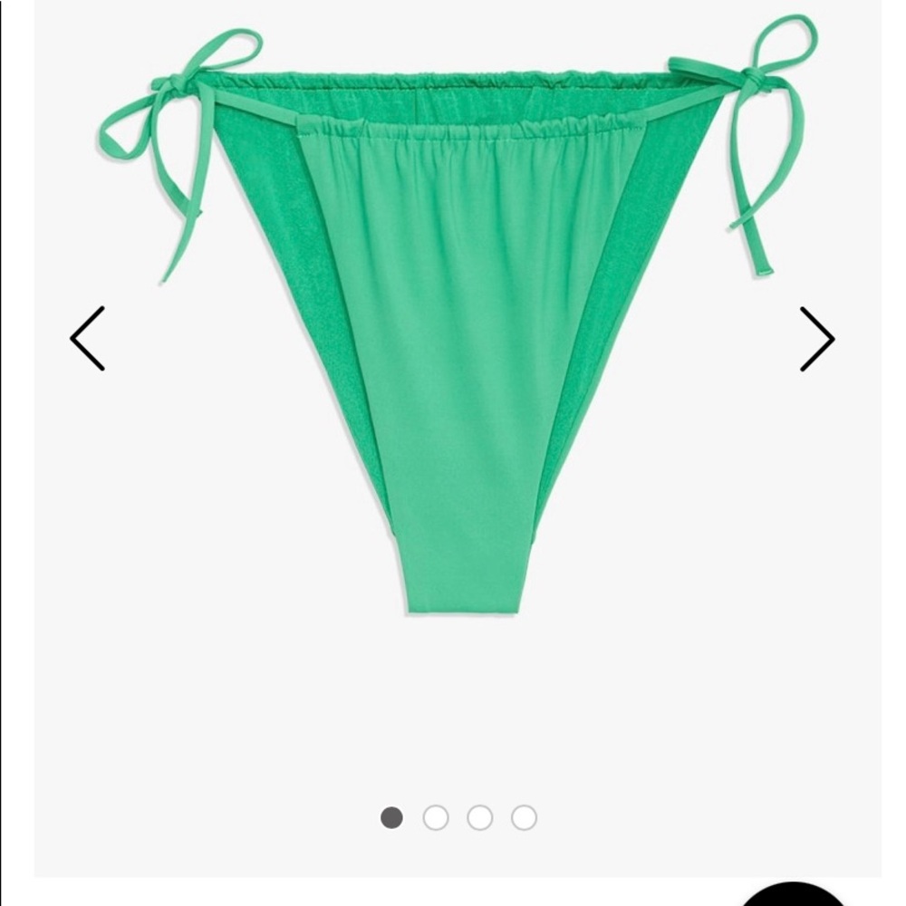 WeWoreWhat ruched string bikini bottom